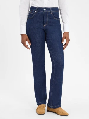 BOSS Dżinsy bootcut - Lyris Kobiety Bawełna niebieski jednolity,
