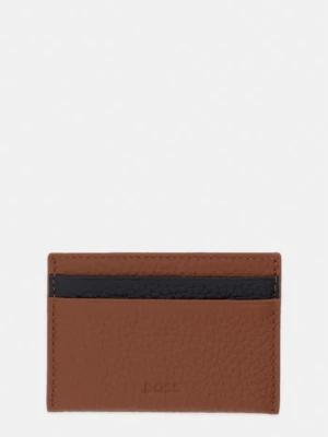 BOSS etui na karty męskie skórzane BOSS x Aston Martin brązowy