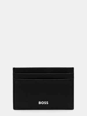 BOSS etui na karty skórzane kolor czarny 50546166