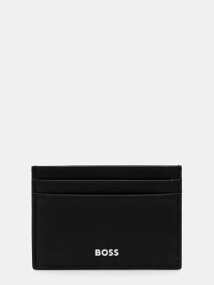 BOSS etui na karty skórzane Randy_Cardholder czarny