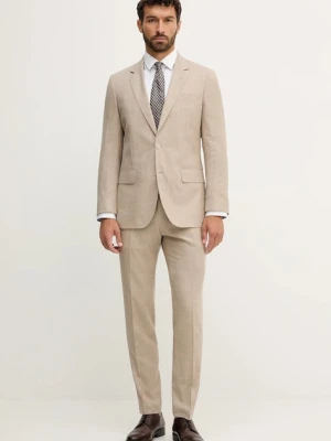 BOSS garnitur z wełną BECKHAM X BOSS męski kolor beżowy melanżowa 50549196