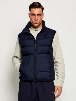 BOSS GREEN Bezrękawnik OW_Urbanex Puffer V | Regular Fit granatowy