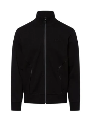 BOSS Green Bluza męska - Skaz Mirror Mężczyźni Bawełna czarny jednolity,
