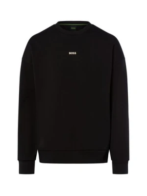 BOSS Green Bluza męska - Stenson Mężczyźni Bawełna czarny jednolity,