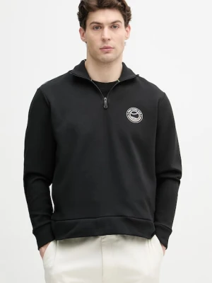 BOSS Green bluza męska z bawełną czarny
