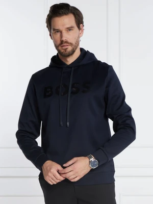 BOSS GREEN Bluza Soody Mirror | Regular Fit granatowy