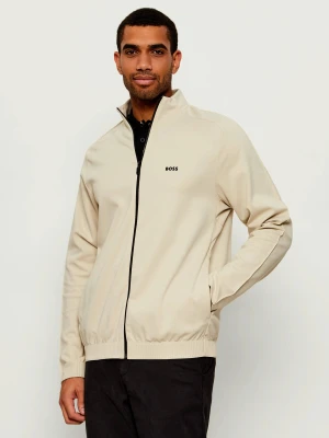 BOSS GREEN Bluza SW_Network FZ | Regular Fit beżowy