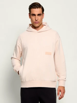 BOSS GREEN Bluza SW | Relaxed fit pudrowy róż