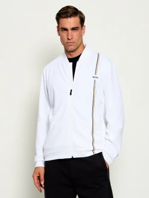BOSS GREEN Bluza SW_TOC Game FZ | Regular Fit | stretch biały