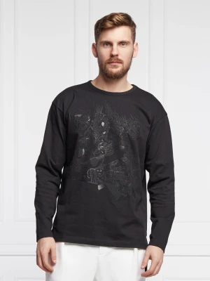 BOSS GREEN Bluza Tovel Lotus | Regular Fit czarny