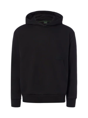 BOSS Green bluza z kapturem Mężczyźni Bawełna czarny