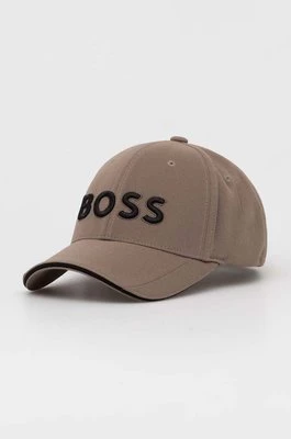 Boss Green czapka z daszkiem BOSS GREEN kolor zielony z aplikacją 50496291