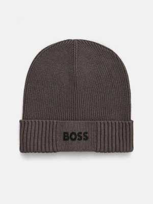 BOSS Green czapka z domieszką wełny BOSS GREEN kolor szary