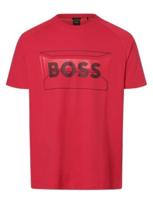 BOSS Green Koszulka męska - Tee 2 Mężczyźni wyrazisty róż nadruk,