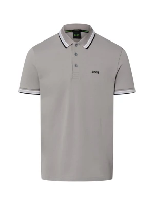 BOSS Green koszulka polo - Paddy Mężczyźni Bawełna szary