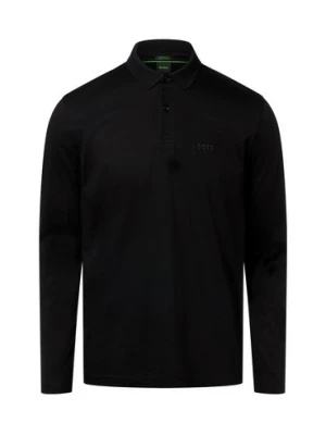 BOSS Green koszulka polo - Pirol Mężczyźni Bawełna czarny