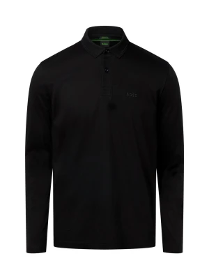 BOSS Green koszulka polo - Pirol Mężczyźni Bawełna czarny