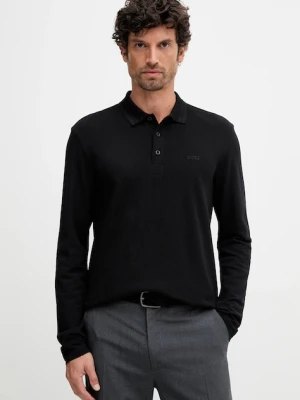 BOSS Green longsleeve bawełniany Plisy