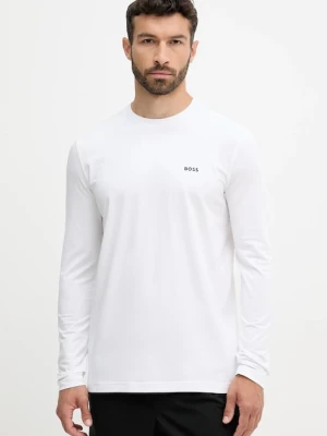 BOSS Green longsleeve męski kolor biały gładki 50506365