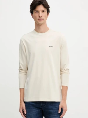 BOSS Green longsleeve męski kolor biały gładki 50506365