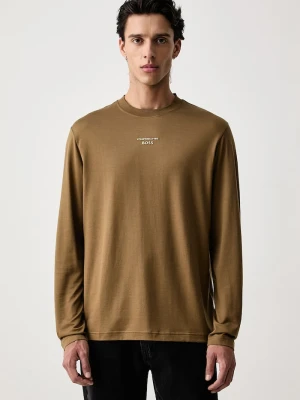 BOSS Green longsleeve męski z lyocellem TS_PS Icons70 Long