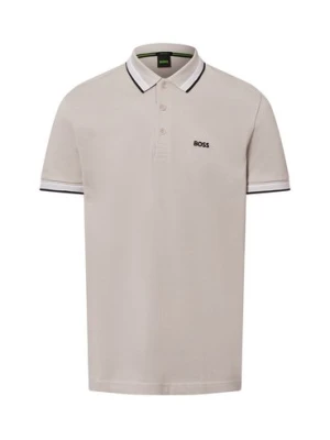 BOSS Green Męska koszulka polo - Paddy Mężczyźni Bawełna szary jednolity,