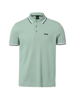BOSS Green Męska koszulka polo - Paddy Mężczyźni Bawełna zielony,