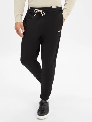 BOSS Green Męskie spodnie dresowe - Zone Mężczyźni czarny jednolity,