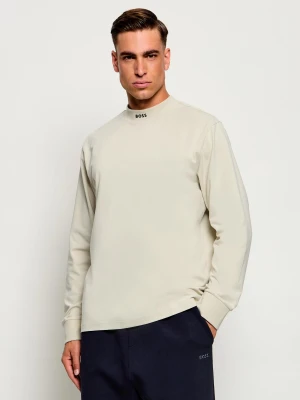 BOSS GREEN Półgolf Long | Regular Fit beżowy