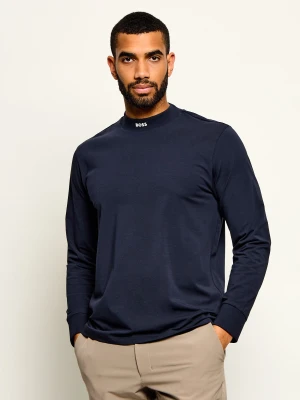 BOSS GREEN Półgolf Long | Regular Fit granatowy