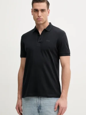 BOSS Green polo bawełniane kolor granatowy 50469055
