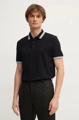 Boss Green polo bawełniane kolor szary gładki 50469055