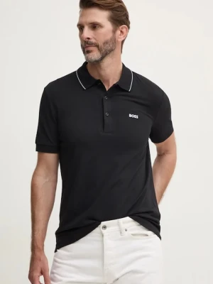BOSS Green polo bawełniane Paule 4 czarny