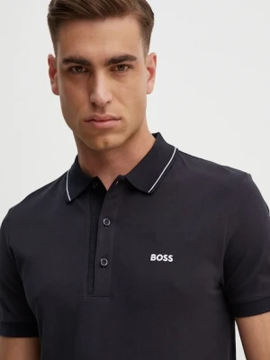 BOSS Green polo bawełniane Paule 4 granatowy