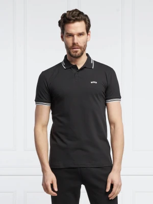 BOSS GREEN Polo Curved | Slim Fit | stretch czarny