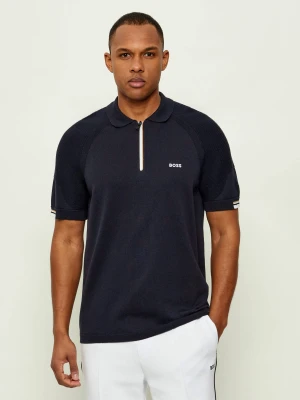 BOSS GREEN Polo KN_GOC Perform PS | Regular Fit granatowy