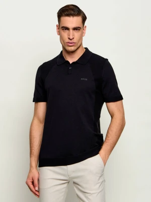 BOSS GREEN Polo KN_Momentum-Lite PS | Regular Fit czarny