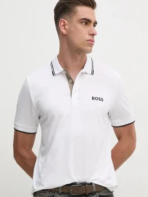 Boss Green polo męski kolor biały z aplikacją 50469102