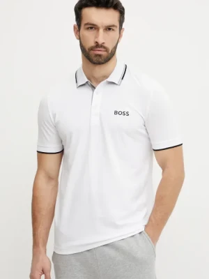 BOSS Green polo męski kolor biały z aplikacją 50469102