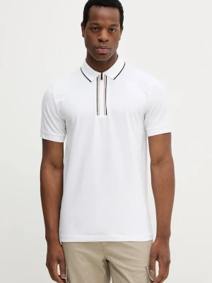 BOSS Green polo męski kolor biały z aplikacją 50544450