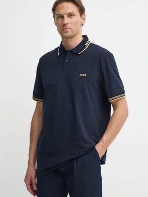 BOSS Green polo męski kolor granatowy 50506193