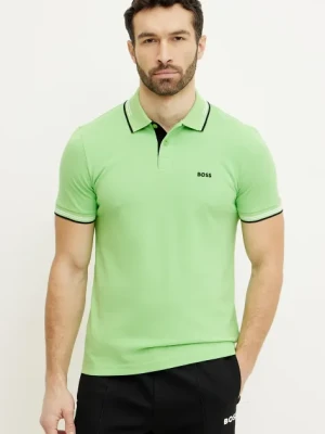 BOSS Green polo męski kolor zielony 50506193