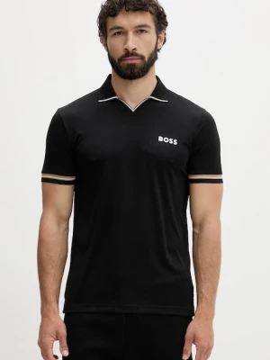 BOSS Green polo męskie czarny