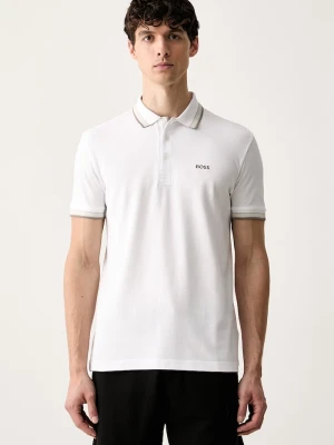 BOSS Green polo męskie bawełniane Paddy beżowy
