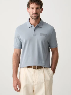 BOSS Green polo męskie bawełniane Paddy Structure niebieski