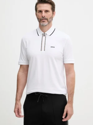 BOSS Green polo męskie bawełniane z elastanem