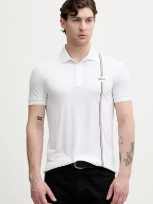 BOSS Green polo męskie PL_TOC Game 3 biały