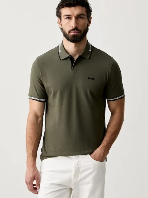 BOSS Green polo męskie z bawełną Paul