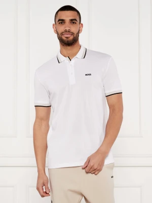 BOSS GREEN Polo Paddy | Regular Fit | pique biały