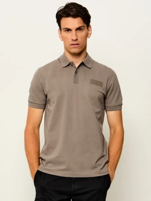 BOSS GREEN Polo Paddy Structure | Regular Fit beżowy